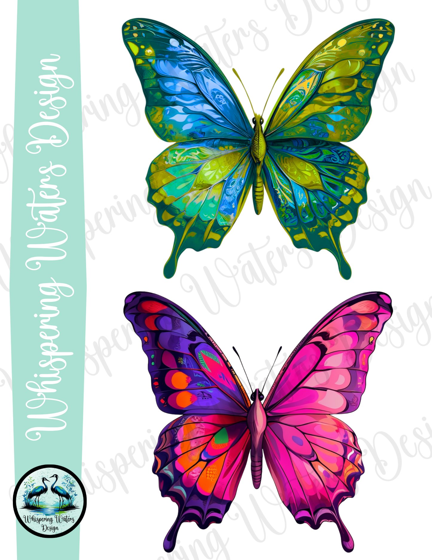 10 PNG Digital Style Butterflies