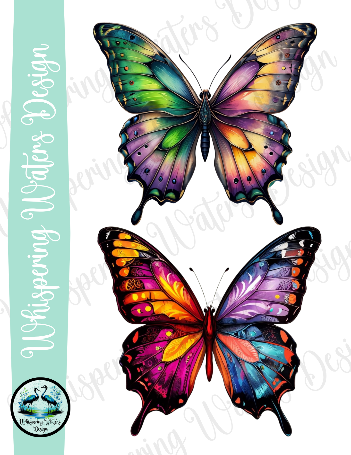 10 PNG Digital Style Butterflies