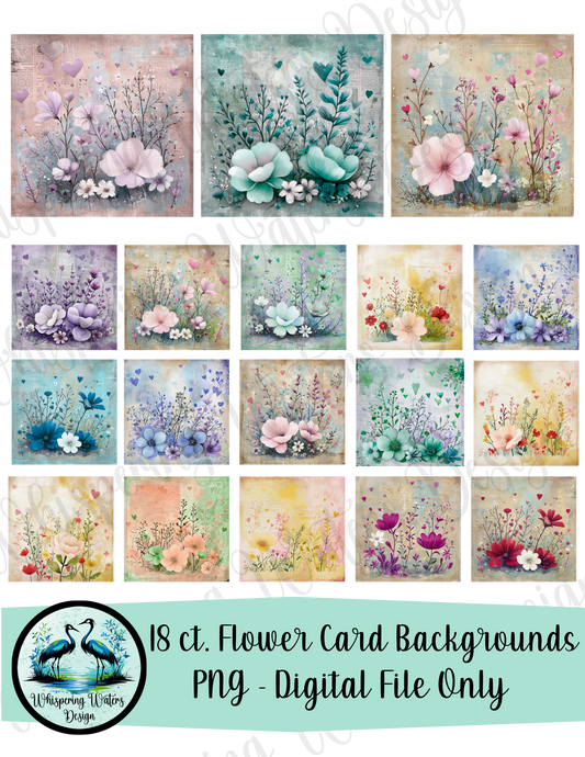 18 Flower Card Backgrounds